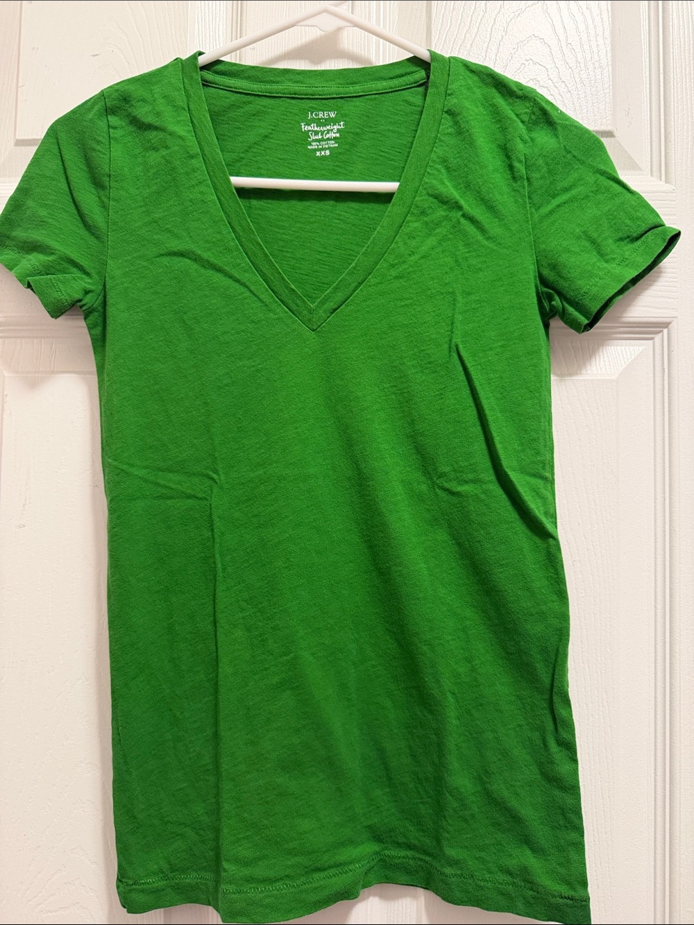 J. Crew Factory Kelly Green V-Neck Short Sleeve Tee
